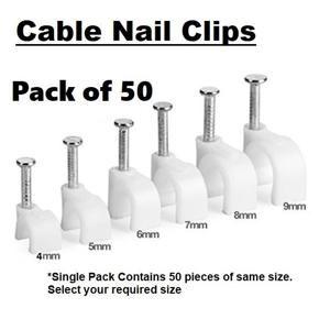Pack of 50 Best Quality Cable Nail Clips.