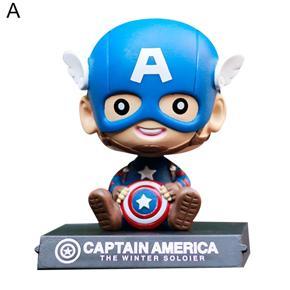 Cartoon Captain America Batman Iron-Man Shake Head Doll Car Dashboard Ornament