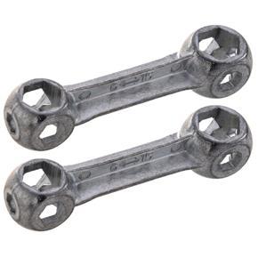 XHHDQES 2X 10 in 1 Bicycle Dumbell Wrench Spanner Multifunction Bike Repair Tool 6mm-15mm