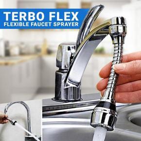 KS 1 Pcs 360 Degree Flexible Kitchen Faucet Sprayer Turbo Flex 360 Sink Faucet Sprayer Jet Stream (Silver)