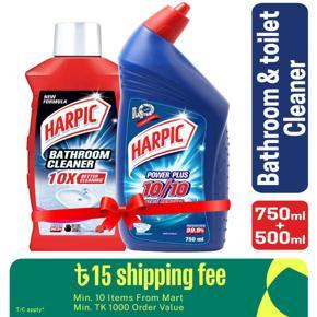 Harpic Manikjor- 750ml Toilet Cleaner & 500ml Bathroom Cleaner Liquid Combo