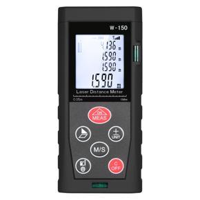 150m/492ft m/in/ft Mini Handheld Digital Laser Distance Meter with LCD Backlight 2 Bubble Levels Range Finder DiasTim-eter Distance Area Volume Measurement