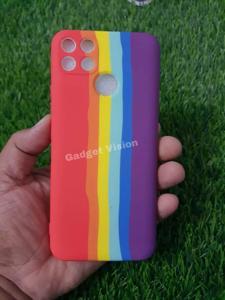 Rainbow Silicon Case Back Cover FOR Realme C25s/Realme C12/Realme Narzo 30A/Realme Narzo 20