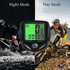 Outtobe Bike Computer Bicycle stopwatch Waterproof wireless Speedometer and Odometer Stopwatch Cycle Bike Computer with LED Display for Outdoor Cycling