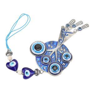 Himeng La Evil Eye Pendant Coloured Glaze Alloy Exquisite Elegant Style Bring Good Luck Benediction Car Hanging Ornament