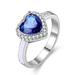 Blue Stone Heart Shape Finger Ring