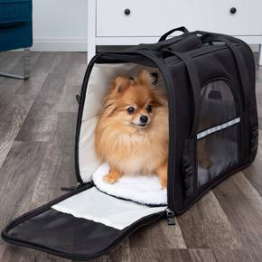 2020 Hot Deals Soft-Sided Carriers for Cats and Dogs Air-Plane Travel On-Board Under Seat Carrying Bag with Fleece Bolster Bed