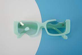 Trendy Summer Glasses, Cyan