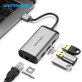 Vention USB 3.0 HUB High Speed USB3.0 to RJ45 Ethernet Adapter USB Splitter 1000Mbps Network Card for Laptop PC