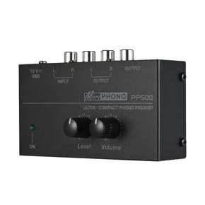 Ultra-Compact Phono Preamp PP500 with Bass Treble Balance Volume Adjustment Pre-Amp Turntable Preamplificador US Plug