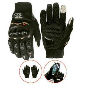 Pro Biker Full Finger Hand Gloves With Touch Screen for Biker ( Black )