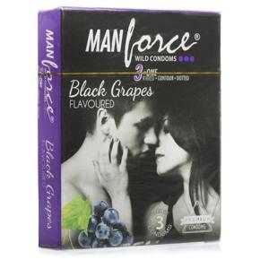 Mankind Manforce  Black Grapes Wild Condoms 2 Pack (3*2) 6 pcs