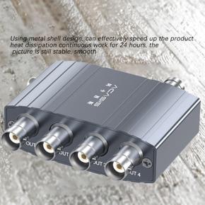 ARELENE SDI Splitter 1 x 4 Multimedia Splitter SDI 1080P 60Hz Expander 1 to 4 Port Adapter EU Plug