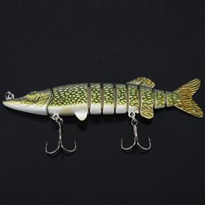 XHHDQES 2X 5 Inch/ 12, 5cm 20G Alive istic Fishing Lure Multi Articulated 8-Segement Pike Muskie Swimbait Hard Fish Bait