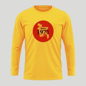 Since 1971 Yellow  long Sleeve T-Shirt For Men