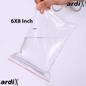 Resealable 6"X8" pack of 100 pcs Clear Zipper Poly Bag Zip Lock Plastic Storage Packet for Food Freezing Jewelry Clothes Docs Candy Cookies Snacks Vitamins Books Seeds