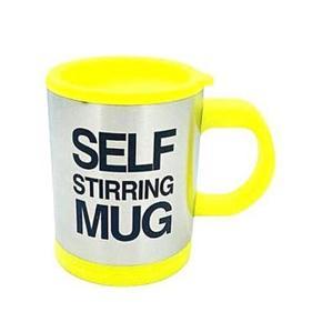 Self Stirring Mug Cup - 1 Piece Yellow Color