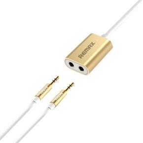 Metal 3.5 mm Stereo Audio Splitter - Gold