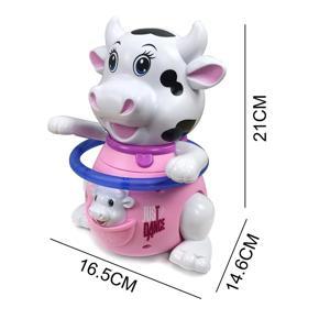 Cow Funny Dancing Toy Electric flash robot sound music walking singing dancing cow toy with light