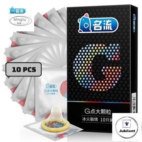 Mingliu 10/Pcs/Pack Ice & Fire Double Condoms Big Particle Sleeve