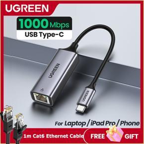 UGREEN USB C to Ethernet Adapter RJ45 to Thunderbolt 3 Type C Gigabit Network LAN Converter 10/100/1000Mbps for MacBook Pro Air, iPad Pro, Galaxy S20 S10 S9, XPS 13 15, Surface Book 2 Go, Chromebook N