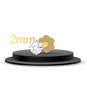 Nose Pin With A CUBIC ZIRCONIA STONE- 2mm