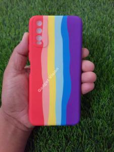 Rainbow Silicon Case Back Cover FOR Vivo Y12s/Y20/Y20i