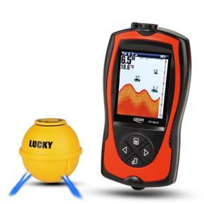 LUCKY Portable 2-in-1 Rechargeable 2.4inch LCD Wireless Sonar Transducer Depth Locator ICE / Ocean / Boat Fish Finder Alarm Fish Detector