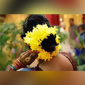 Artificial Flower Yellow Gajra