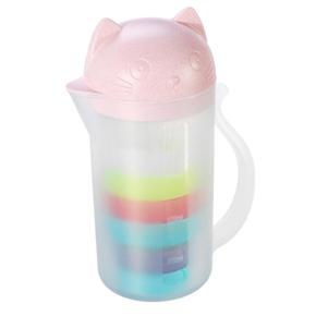 800ml Portable Cat Strainer Cup Bottle Tea Juice Drink Mug Funnel Teapot 4 Cup -- Green / Pink / Beige - Pink
