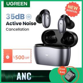 UGREEN HiTune X6 Hybrid Active Noise Cancelling Wireless Earbuds-Bluetooth Earphones with 6 Mics Clear Calls, 10mm DLC Drivers, Deep Bass, Low Latency, 26 Hrs Playtime, Game Mode, Volume Control