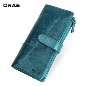 ORAS Premium Oil Pull Up Leather Long Wallet for Men