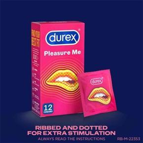 Durex Pleasure Me Ribbed & Dotted Condoms (UK) - 12pcs
