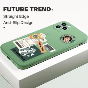 Hontinga for OPPO F15/A91/Reno3 Back Cover New Coffee Order Cases Square Edge Liquid Silicone Phone Case