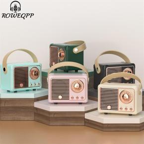 ROWEQPP Hm11 Classic Retro Bluetooth-compatible Speaker Audio Sound Stereo Portable Decorative Mini Travel Music Player