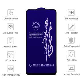 OPPO F11 Pro Rinbo Type Tempered Glass Screen Protector (Better than 6D/9D/11D)- Black