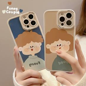 Cartoon couple iphone13 apple 12 mobile phone case 13pro frosted soft 11 suitable for xs max cute 8 spot