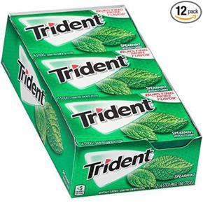 Trident Spare Mint Flavor Gum Full Box - 12 Pack (Sugar Free)