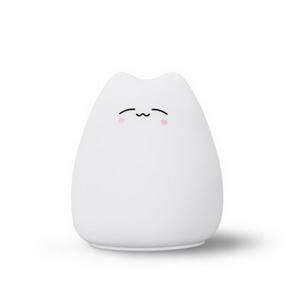 Creative Little Cat Silicone Colorful Night Light Children Bedroom Pat Light Bedside Atmosphere Light For Babies