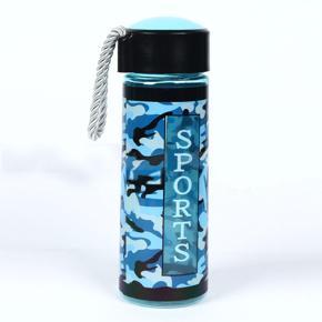 Sports Water Bottle Army Print - Blue Color