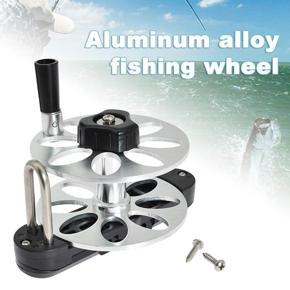 XHHDQES Fishing Reels Solid Adjustable Aluminum Alloy Speargun Split Spearfishing Rope Capacity Wheels for Outdoors Fishing