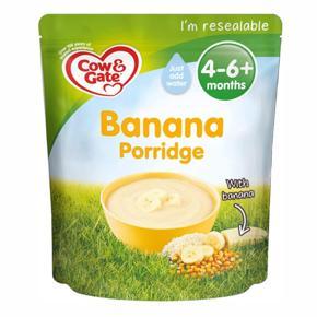 Cow & Gate Banana Porridge 125gm, Baby Cereal, Made in UK