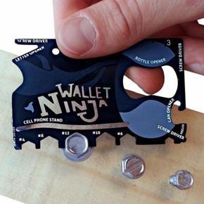 Wallet Ninja - 18 in 1 Multi tool â€“ Black