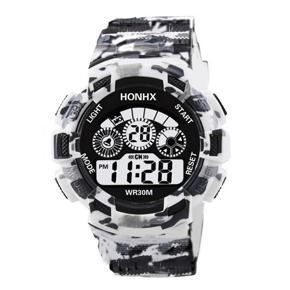 Fashion Camouflage Sports Backlight Alarm Date Week Digital Wrist Watch for Men