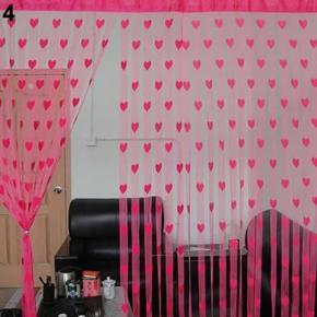 1x2m Fashion Heart Tassel String Door Curtain Window Room Divider Valance