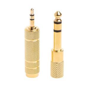 6.5Mm 1/4 Female To 3.5Mm 1/8 Male Stereo Audio Mic Plug Adapter Jack New-gold