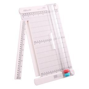 KW-trio Portable Paper Cutter 12.6 Inch Cutting Length Desktop Craft Paper Trimmer with Straight Edge Fold Line Cutter Head Side Ruler for Paper Photos Pictures ca-rds Scrapbooking Tool