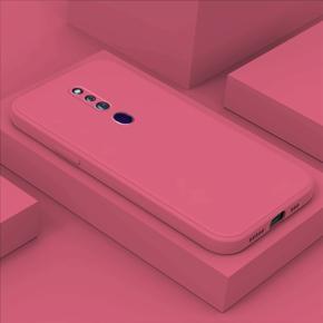 Hontinga for OPPO F11 Pro Back Cover Simple Candy Color Square Edge Liquid Silicone Phone Case