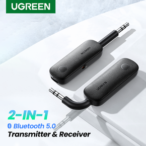 UGREEN 2-in-1 Bluetooth Transmitter Receiver Bluetooth 5.0 Wireless Adapter 3.5mm Low Latency for TV/Home Sound System