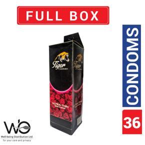 Tiger - Ultra Thin Rose Flavour Condom - Full Box - 3x12=36pcs